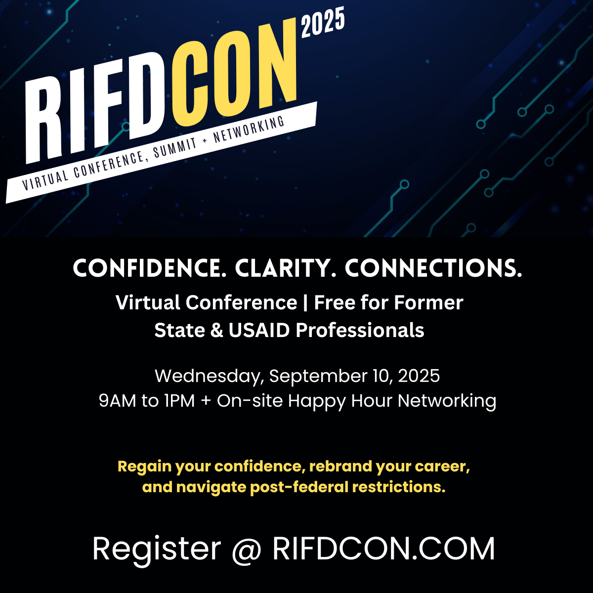 RIFDCON 2025 | A Virtual Conference for RIF’d State & USAID Professionals (September 10, 2025)